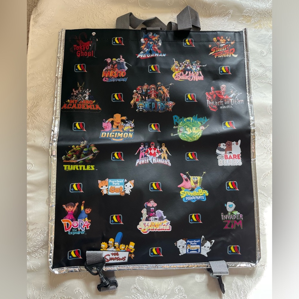 Monogram Brand Vinyl Tote Bag / Backpack With Zipper